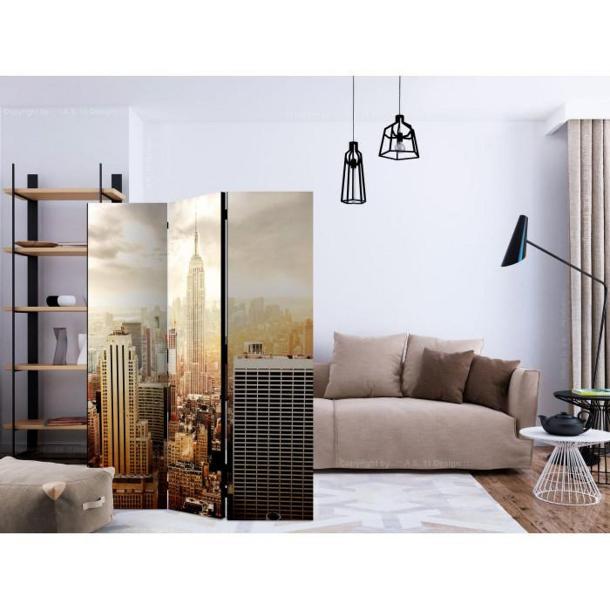 Paris Prix Paravent 3 Volets  Uncombed By Wind  135x172cm