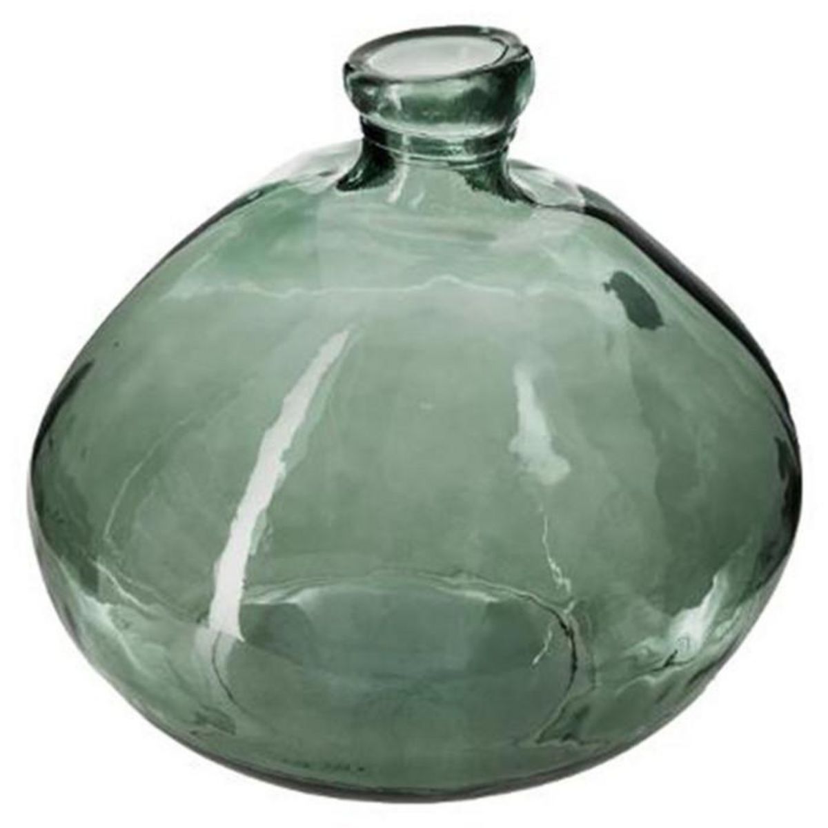 ATMOSPHERA Vase Rond en Verre Recyclé  Ballon  45cm Kaki