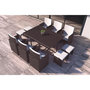 Voir la diapositive 5 : CONCEPT USINE Salon de jardin encastrable Marron-Blanc 10 places FLORIDA