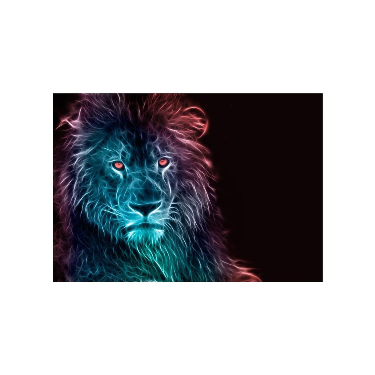 Paris Prix Papier Peint  Abstract Lion Rainbow