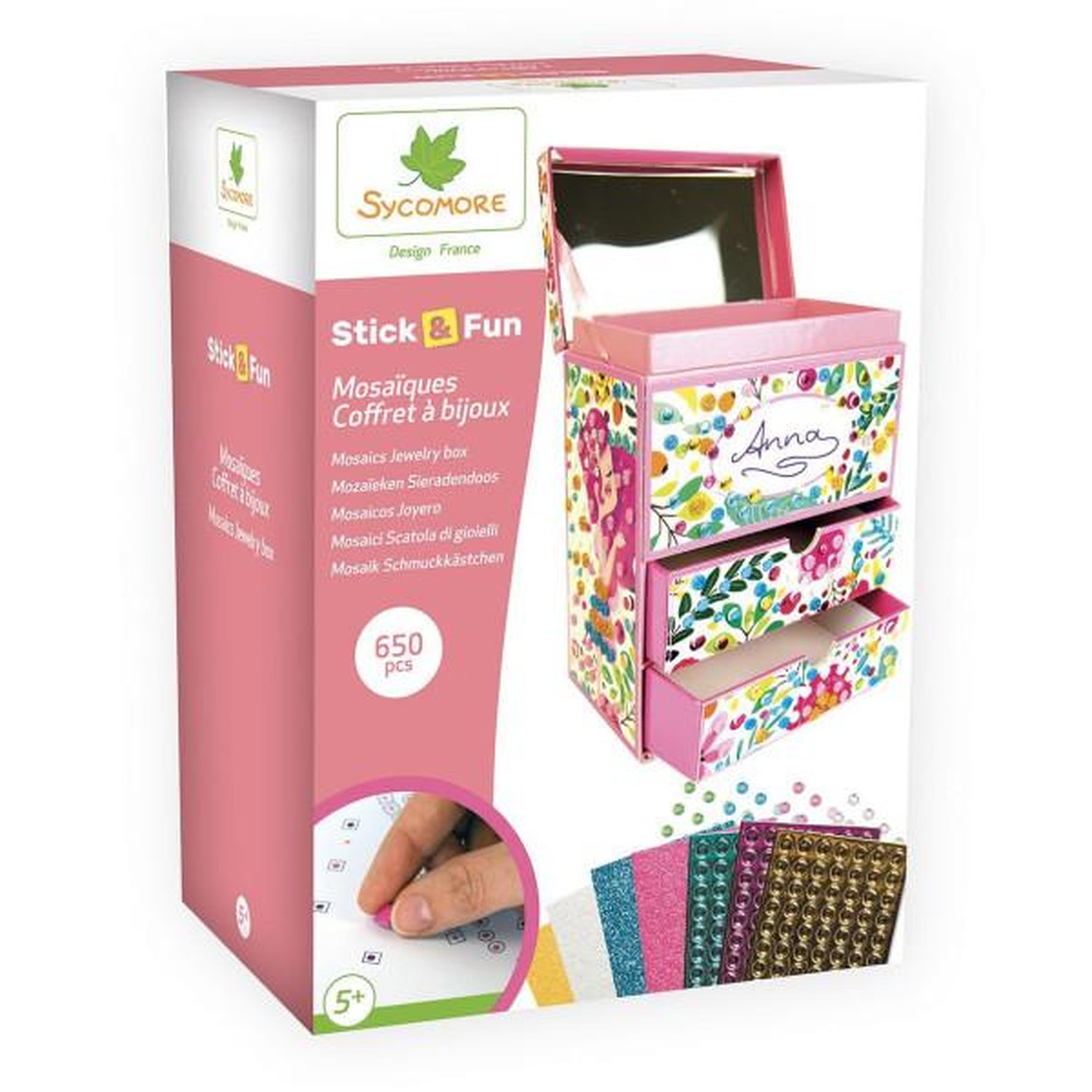 3D Mosaïques SYCOMORE StickN Fun Coffret bijoux Dès - vue 3