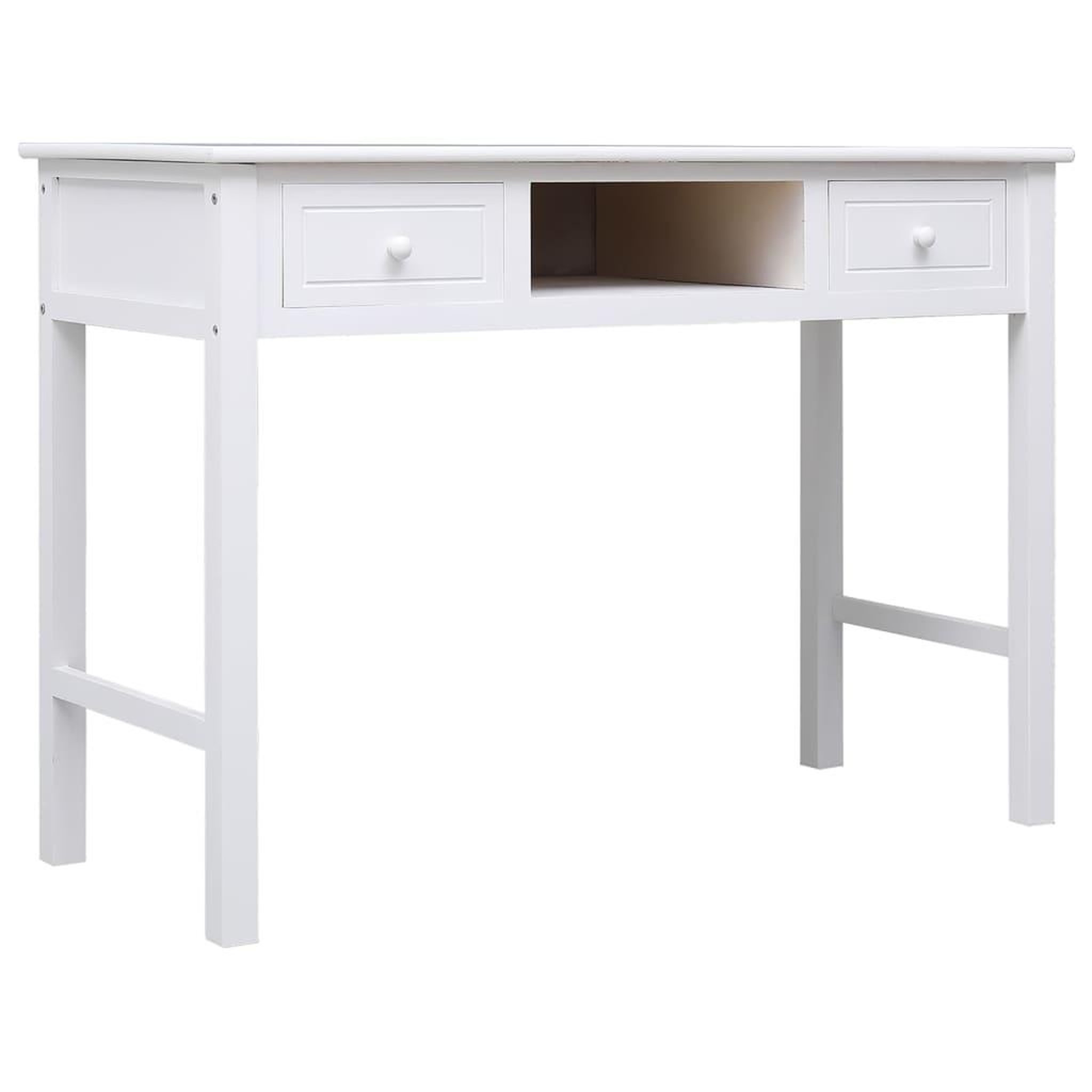 VIDAXL Buffet Blanc 108x45x76 cm Bois de Paulownia massif