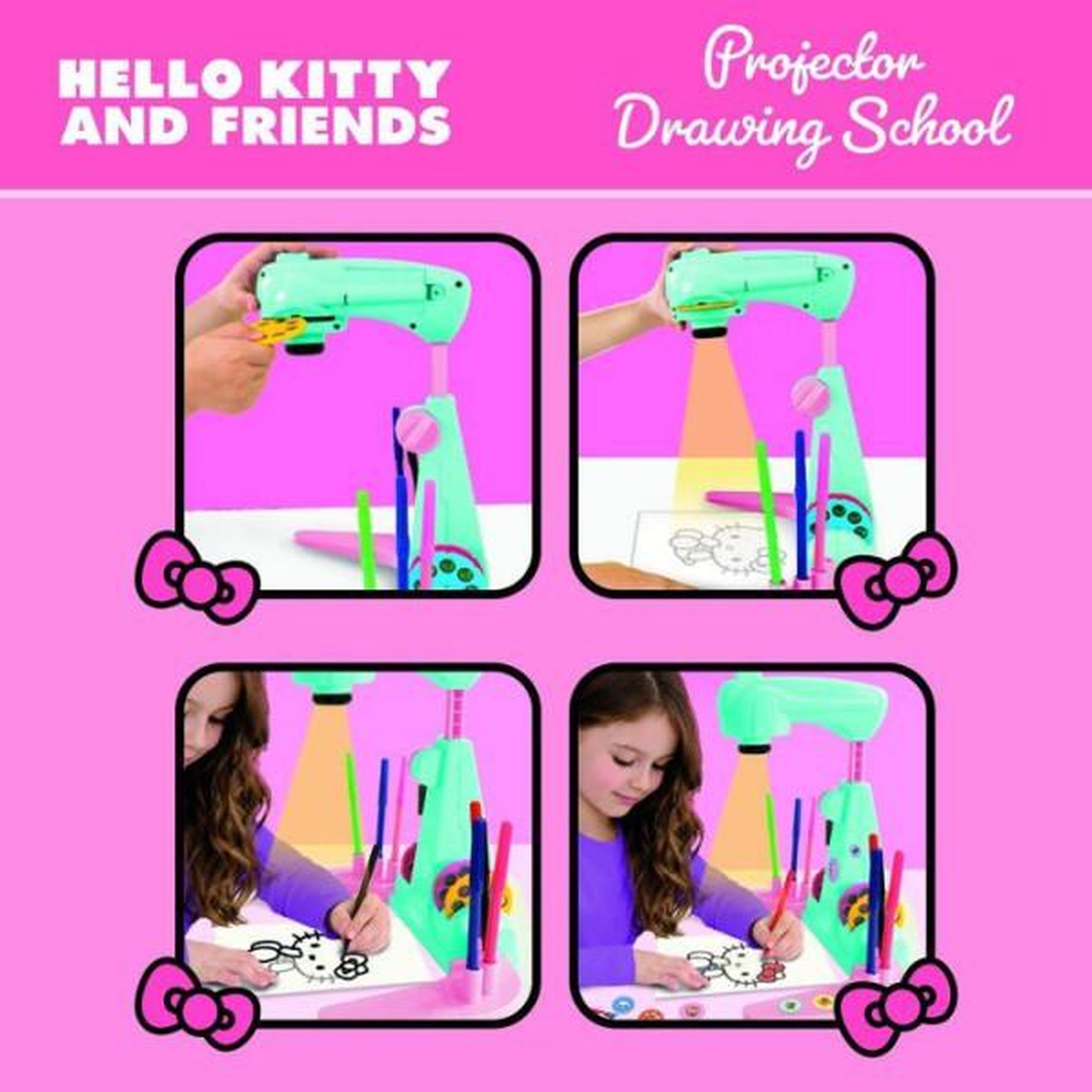 Voir la diapositive 5 : LISCIANI GIOCHI Projecteur créatif - LISCIANI - Hello Kitty et ses Amis - LED intégrée - Dessins à tracer