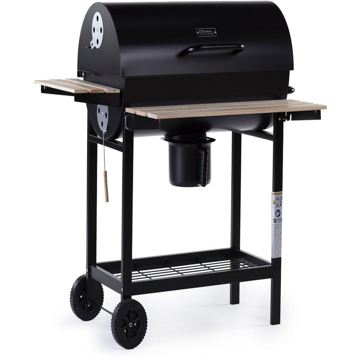 Habitat et Jardin Barbecue XXL charbon de bois  King  - 95 x 63 x 105 cm - Noir