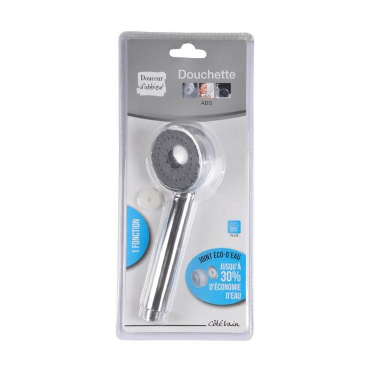 Paris Prix Pommeau de Douche 1 Fonction  Rond  Argent