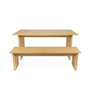 Voir la diapositive 3 : Paris Prix Banc Design en Bois  Stripe  150cm Naturel