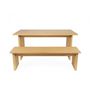 Voir la diapositive 3 : Paris Prix Banc Design en Bois  Stripe  150cm Naturel
