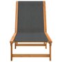 Voir la diapositive 3 : VIDAXL Chaises longues lot de 2 noir bois d acacia solide et textilène