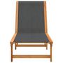 Voir la diapositive 3 : VIDAXL Chaises longues lot de 2 noir bois d acacia solide et textilène