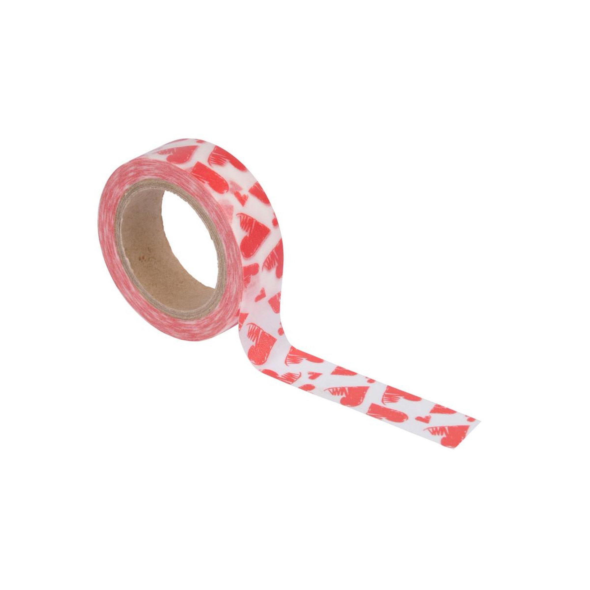 HOMEA Ruban masking tape  cœurs  5m rose
