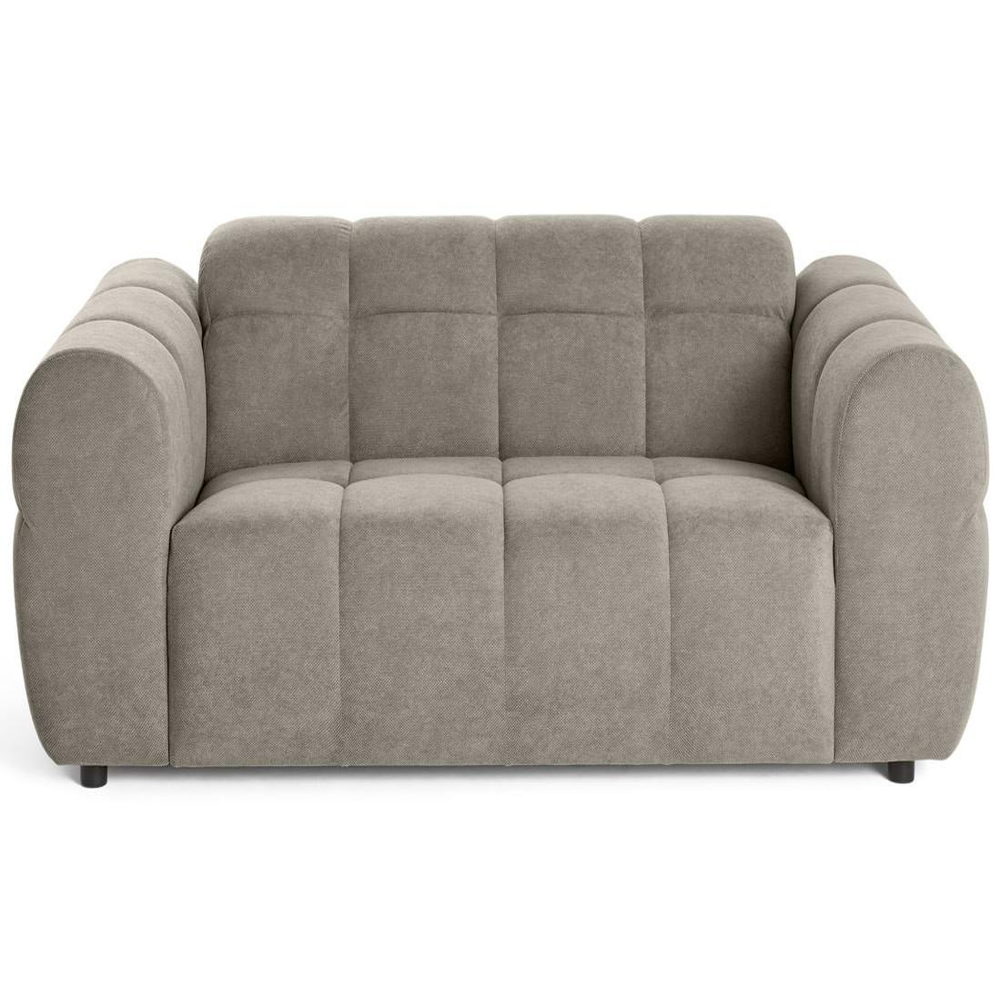 Voir la diapositive 1 : BEST MOBILIER Ray - canapé droit 2 places en tissu texturé