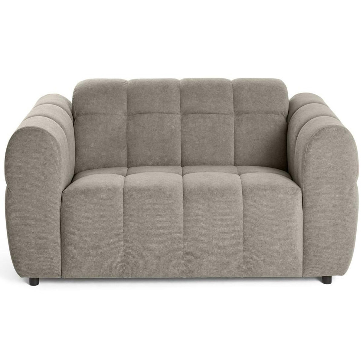 LISA DESIGN Ray - canapé droit 2 places en tissu texturé