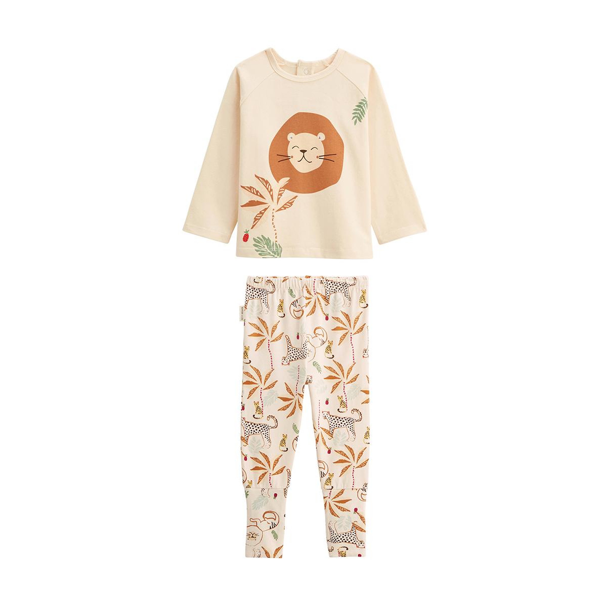Petit Béguin Pyjama enfant 2 pièces à pieds retroussables Tango. Coloris disponibles : Beige