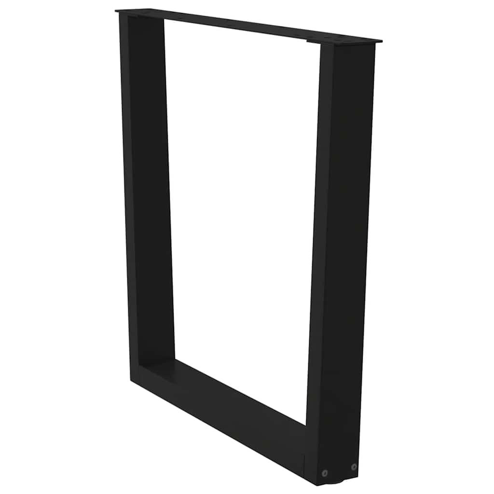 Voir la diapositive 4 : VIDAXL Pieds de table a manger forme de V 3 pcs noir 80x(72-73,3) cm
