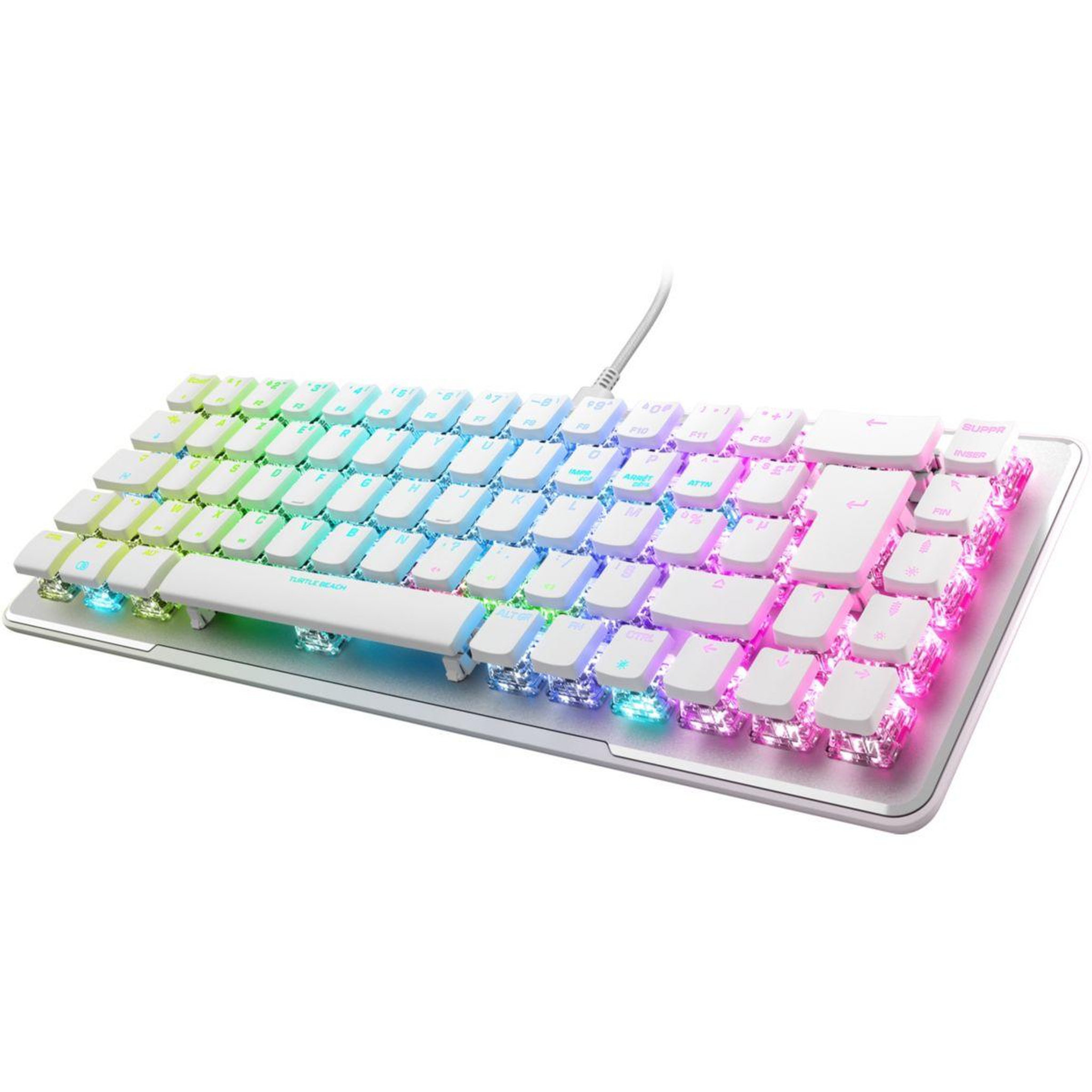 Voir la diapositive 2 : Turtle Beach Clavier gamer vulcan ii mini blanc linear fr