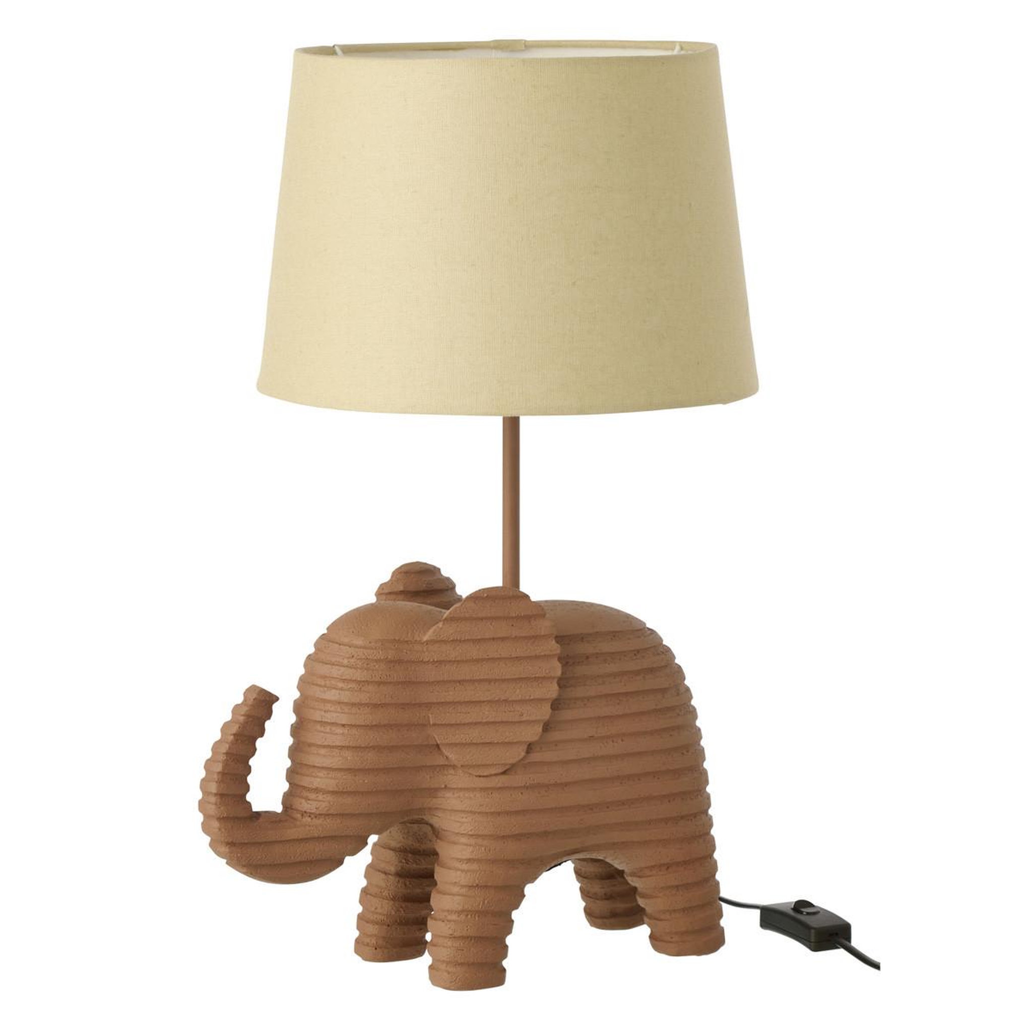 J-LINE Lampe à poser en résine  éléphant  48cm marron