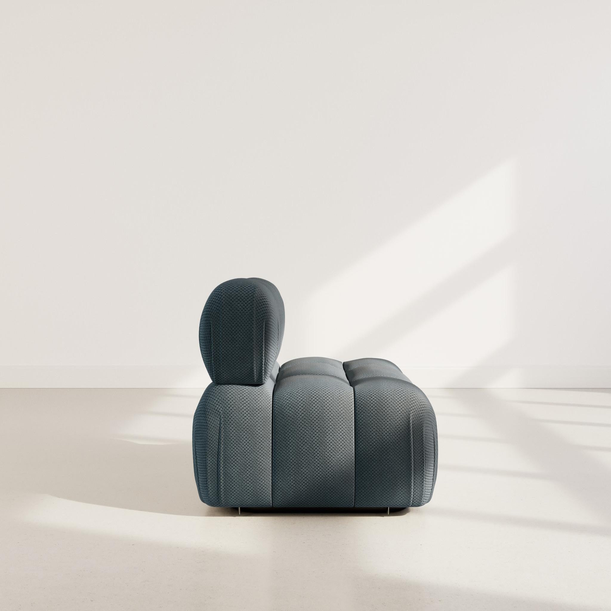 Voir la diapositive 6 : BEST MOBILIER Ruby - module d'assise en velours texturé