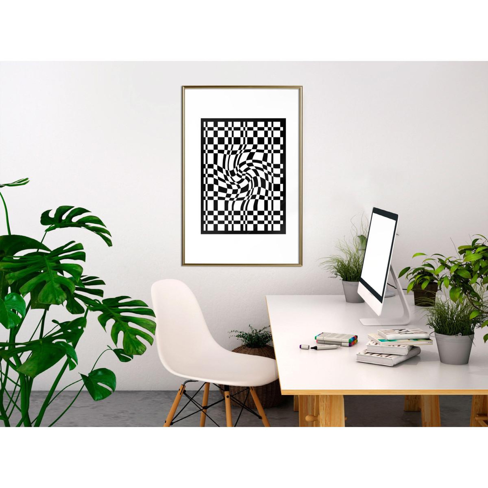 Voir la diapositive 2 : Paris Prix Affiche murale encadrée  op art
