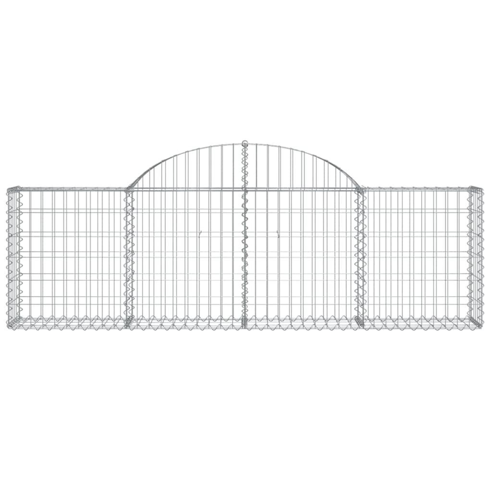 Voir la diapositive 4 : VIDAXL Paniers a gabions arques 30 pcs 200x30x60/80 cm Fer galvanise