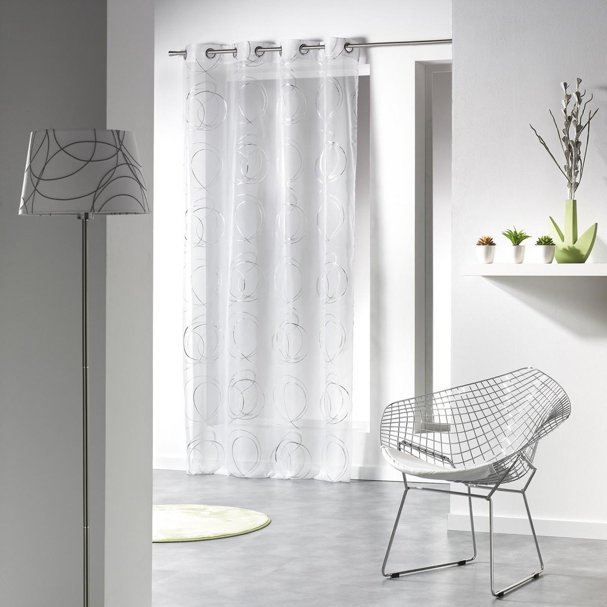 Douceur d'Intérieur Rideau voilage  bully  140x240cm blanc