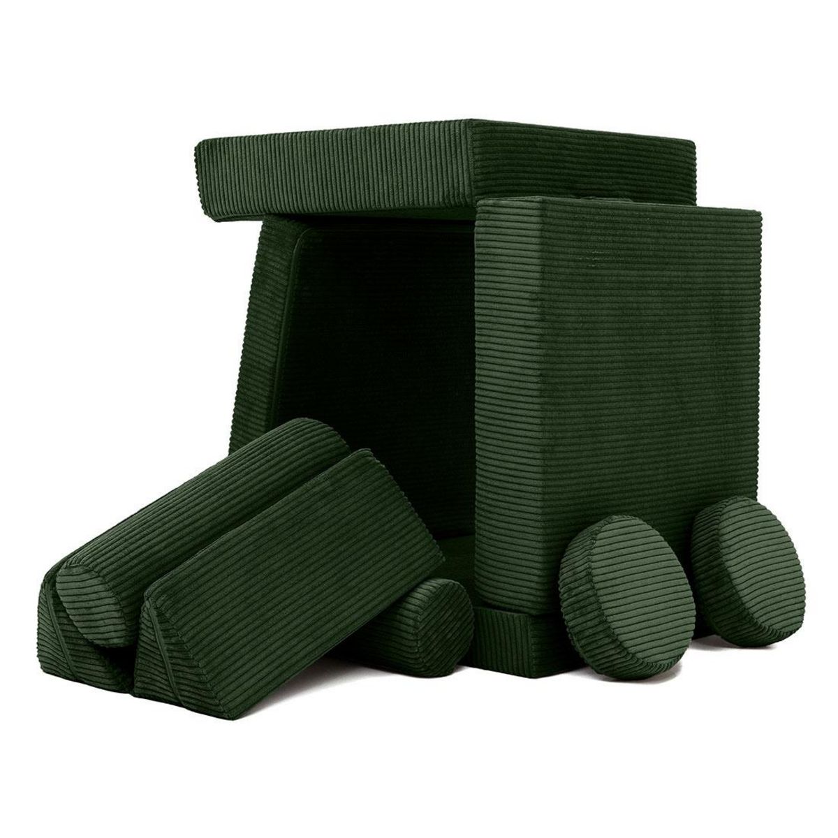 BEST MOBILIER Ines - canapé droit 2 places en velours côtelé