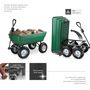 Voir la diapositive 3 : tectake Chariot de jardin et de transport avec fonction d'inclinaison vert