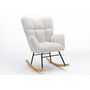 Voir la diapositive 5 : MERAX Fauteuil à Bascule Chaise à Bascule Rocking Chair Fauteuil Relax Teddy Blanc