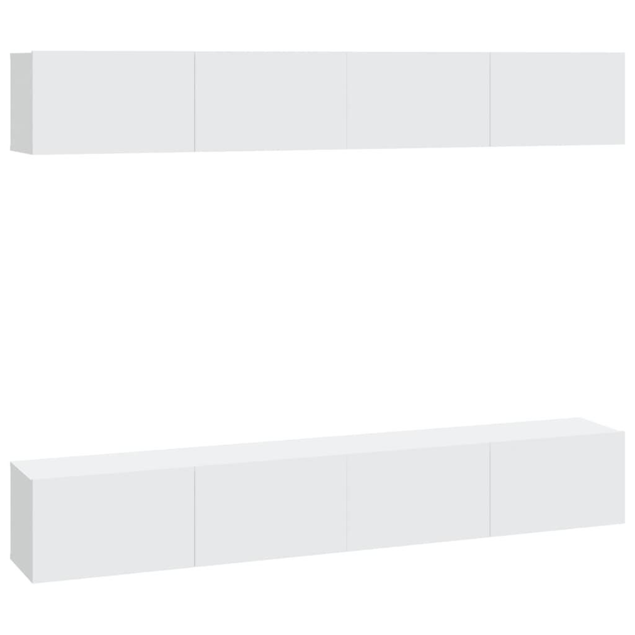 Voir la diapositive 2 : VIDAXL Meubles TV muraux 4 pcs blanc 100x30x30 cm