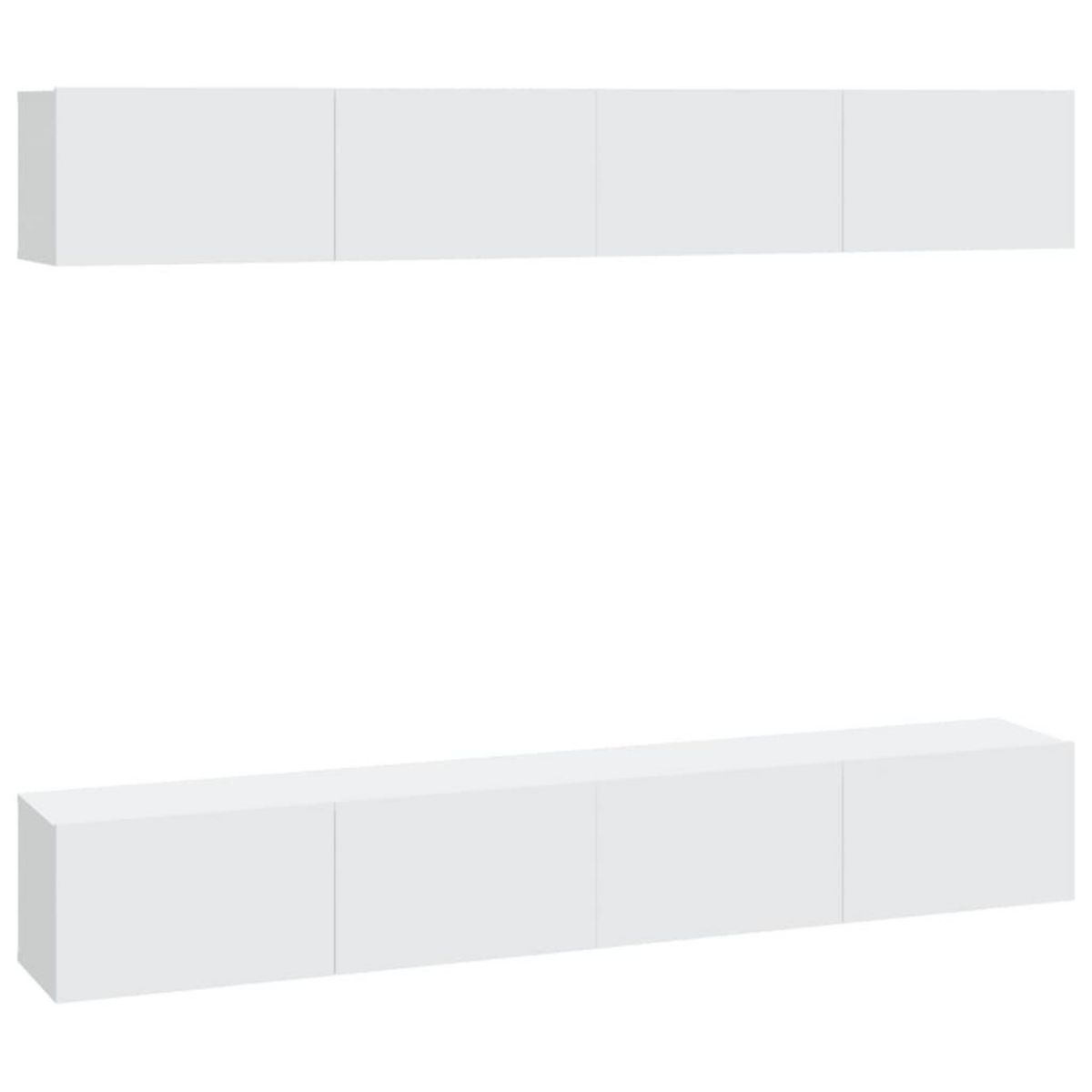 VIDAXL Meubles TV muraux 4 pcs blanc 100x30x30 cm