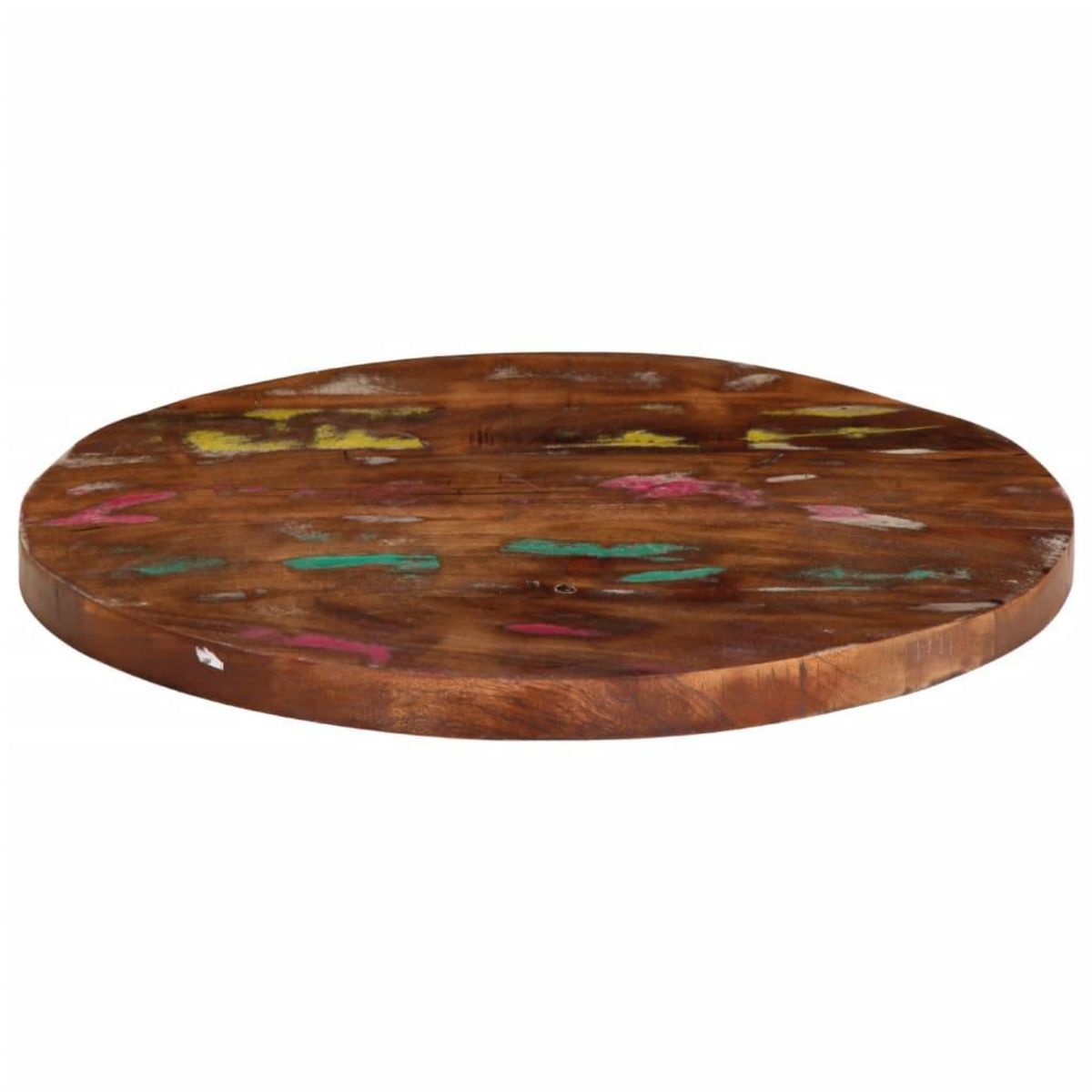 VIDAXL Dessus de table Ø 60x1,5 cm rond bois massif de recuperation