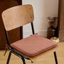 Voir la diapositive 4 : ATMOSPHERA Galette de Chaise Uni  Lilou  38x38cm Marron Tonka