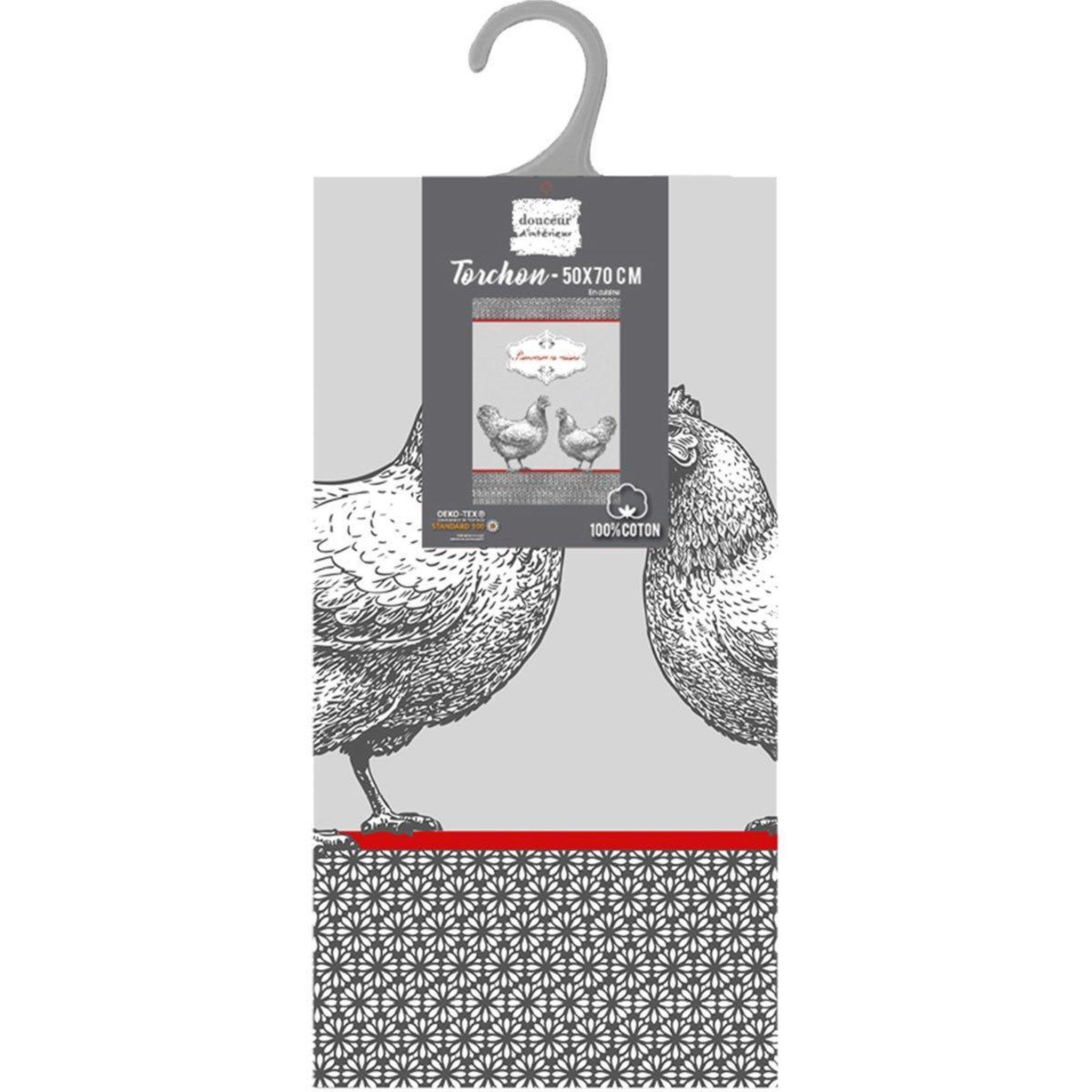 Voir la diapositive 5 : Douceur d'Intérieur Torchon de cuisine  en cuisine  50x70cm gris