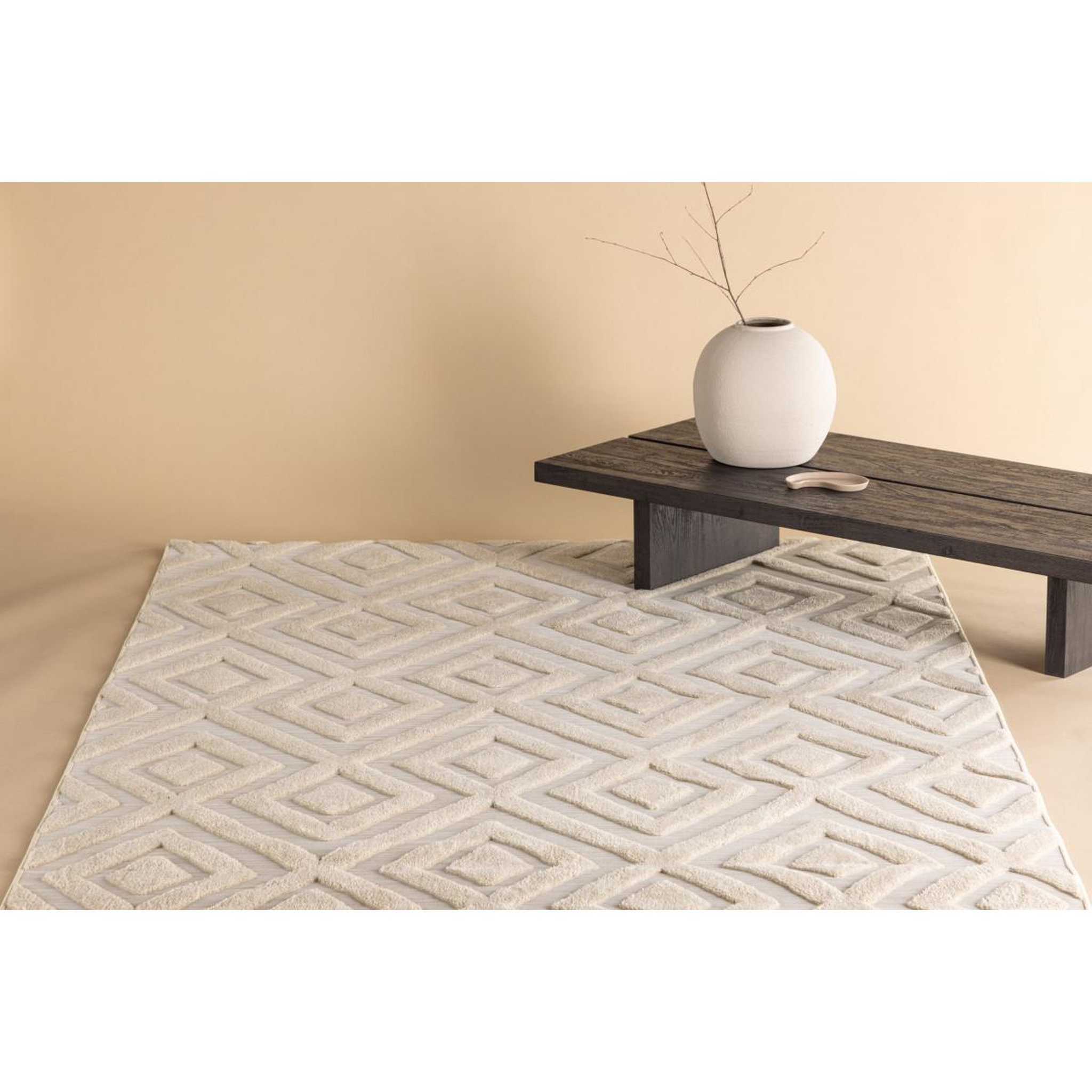 Voir la diapositive 3 : Paris Prix Tapis shaggy déco  pia  160x230cm beige