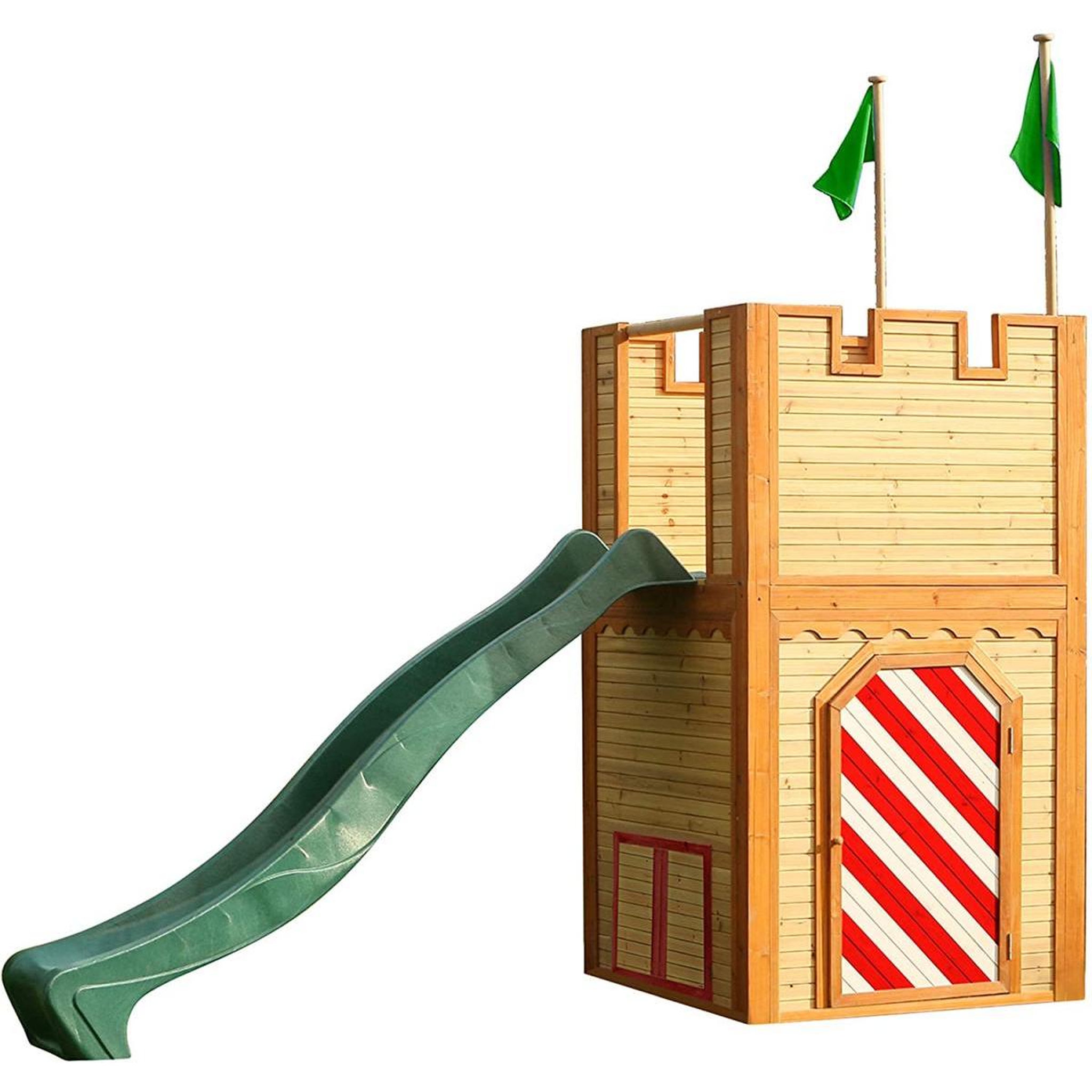 Axi House Axi ARTHUR Aire de jeux en cèdre vernis naturel, toboggan Vert