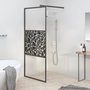 Voir la diapositive 1 : VIDAXL Paroi de douche 80x195 cm Verre ESG avec design de pierre Noir
