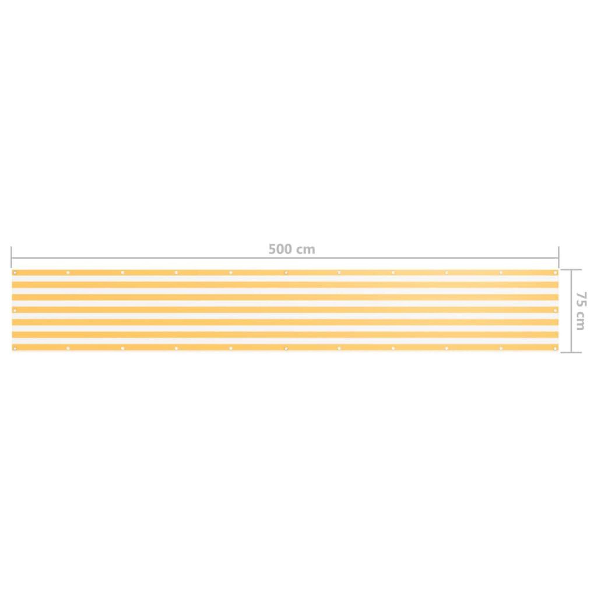 Voir la diapositive 6 : VIDAXL Ecran de balcon Blanc et jaune 75x500 cm Tissu Oxford