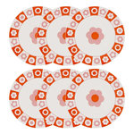 SECRET DE GOURMET Lot de 6 Assiettes à Dessert  Chachapop  19cm Multicolore
