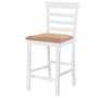 VIDAXL Set table et 4 chaises de bar en bois coloris blanc