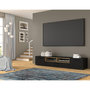 Voir la diapositive 4 : BEST MOBILIER Leolio - meuble tv - noir et effet bois - 198 cm