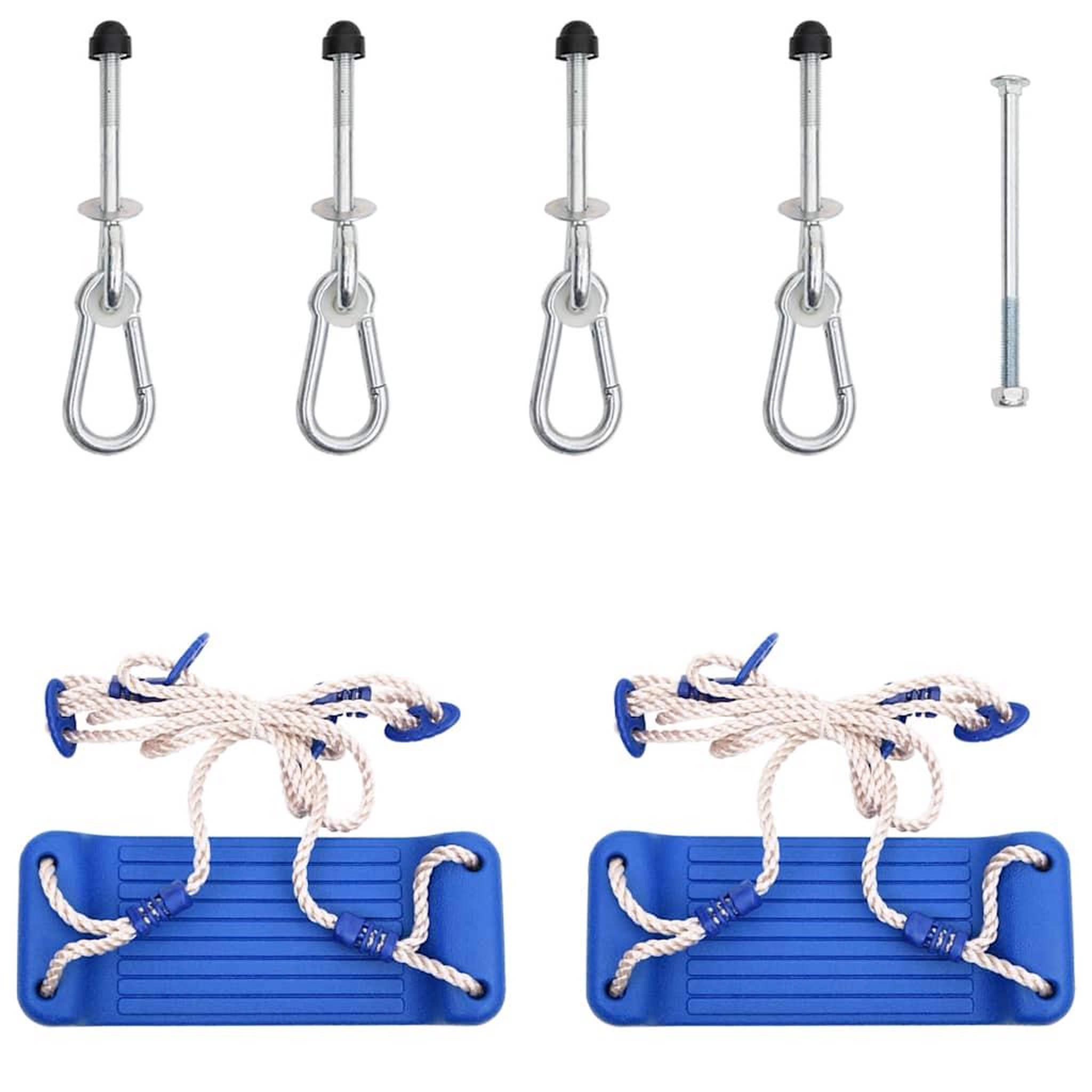 Voir la diapositive 2 : VIDAXL Sieges de balançoire avec cordes 2 pcs bleu 37x15 cm PE
