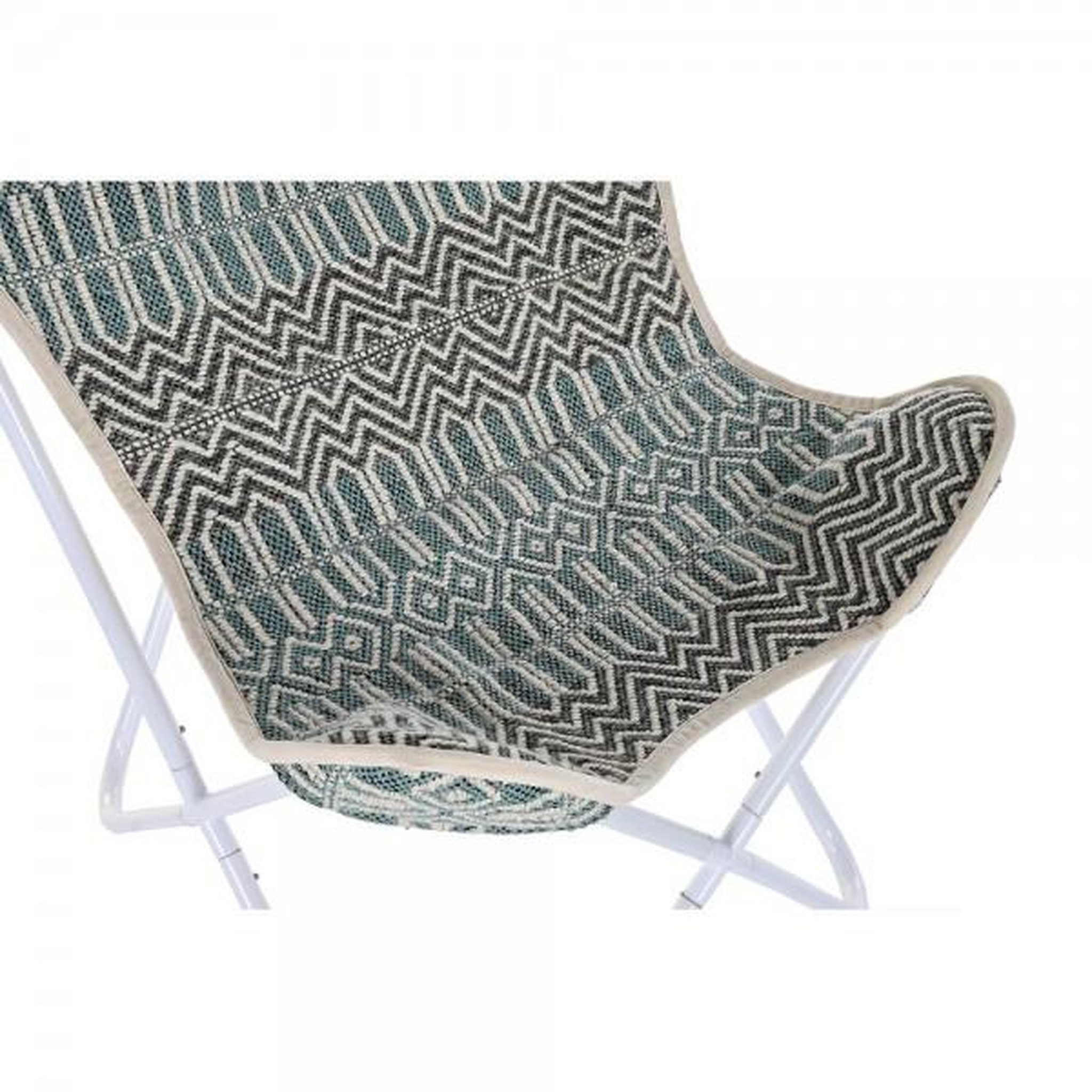 Voir la diapositive 2 : MARKET24 Chaise de jardin DKD Home Decor Bleu Blanc Vert Fer 74 x 65 x 90 cm