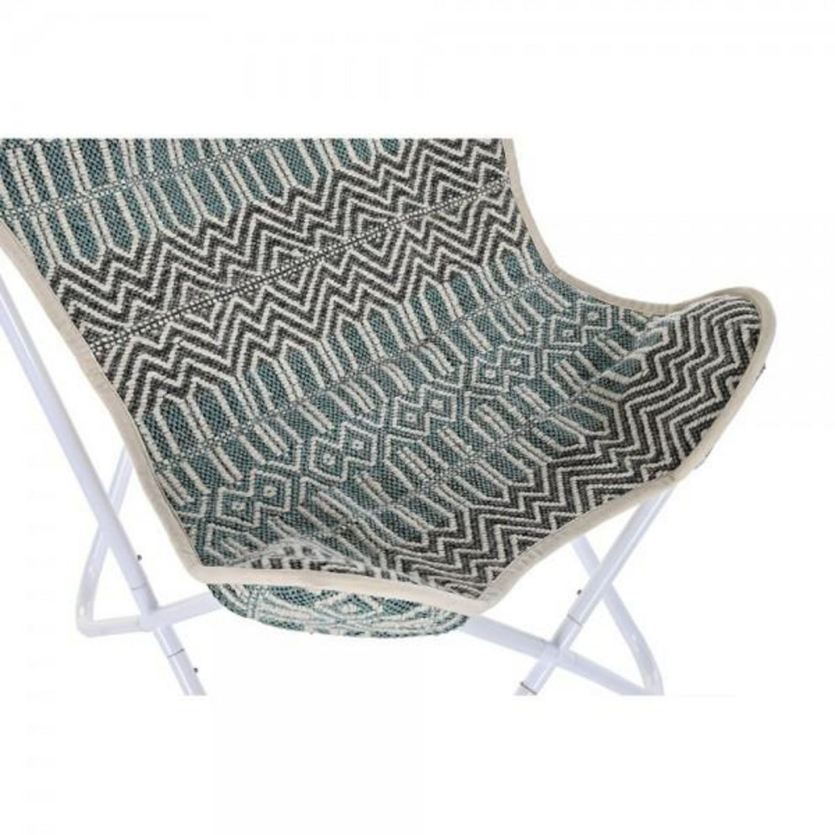 MARKET24 Chaise de jardin DKD Home Decor Bleu Blanc Vert Fer 74 x 65 x 90 cm