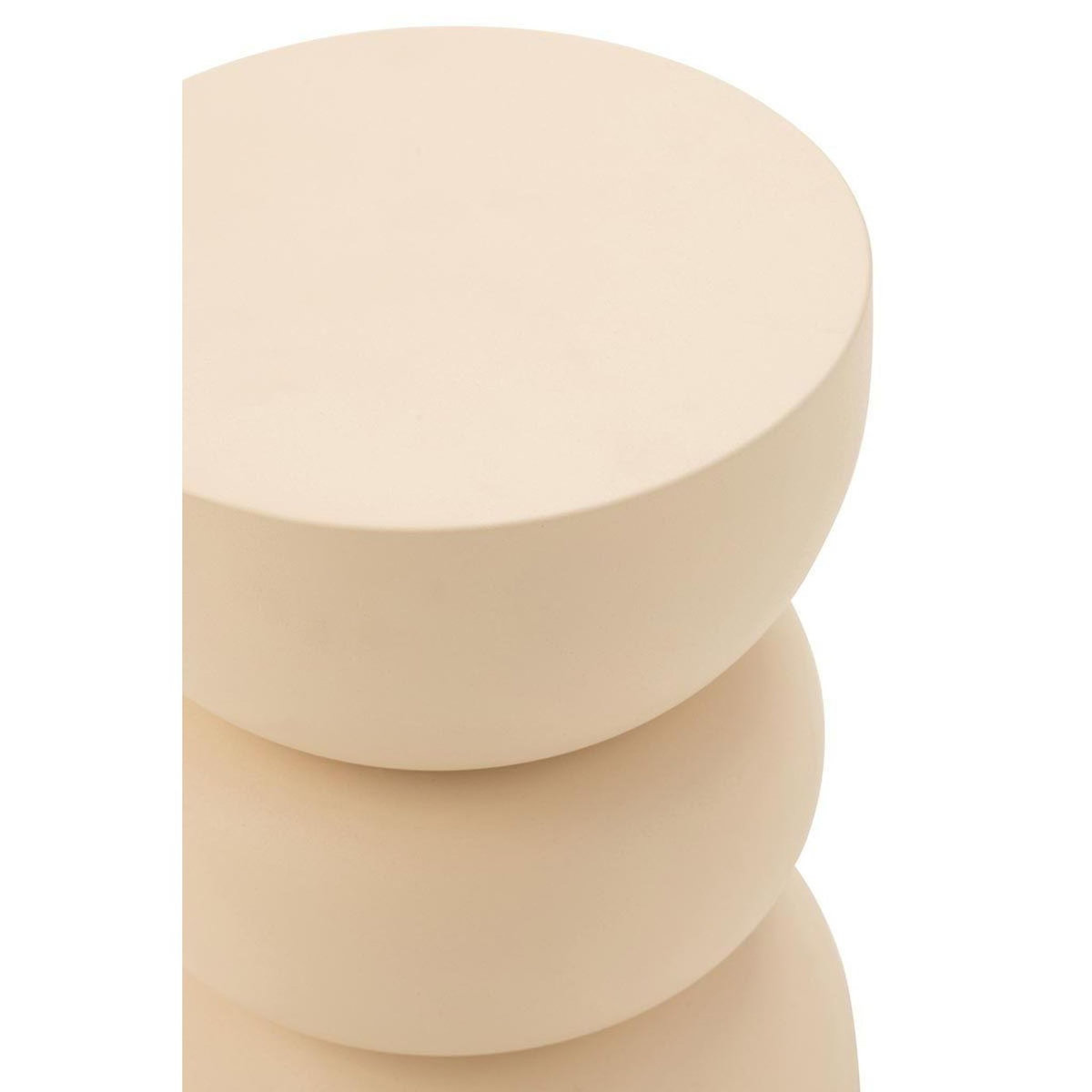 Paris Prix Table d'Appoint Design en Métal  Lise  43cm Beige