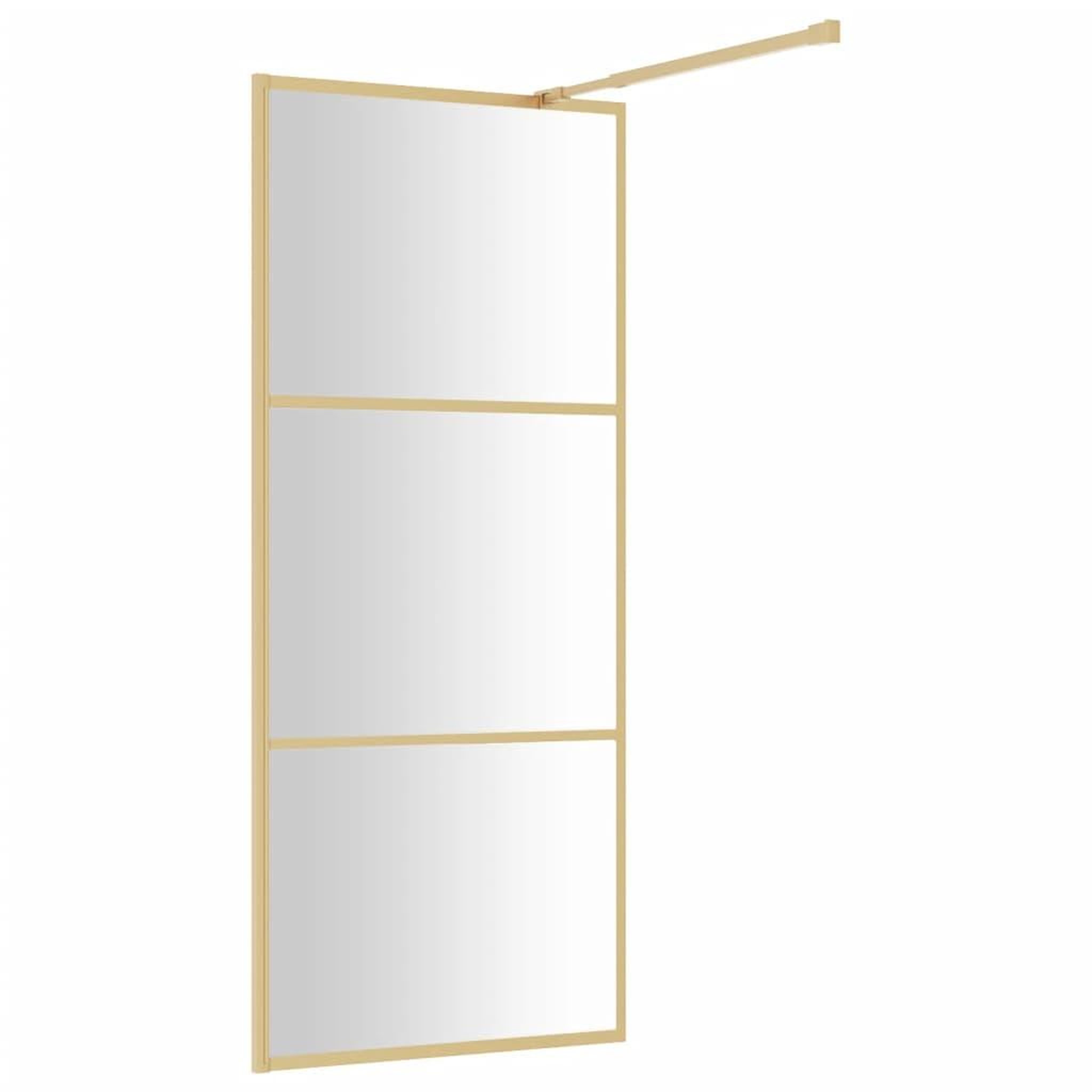 Voir la diapositive 5 : VIDAXL Paroi de douche avec verre ESG transparent dore 90x195 cm