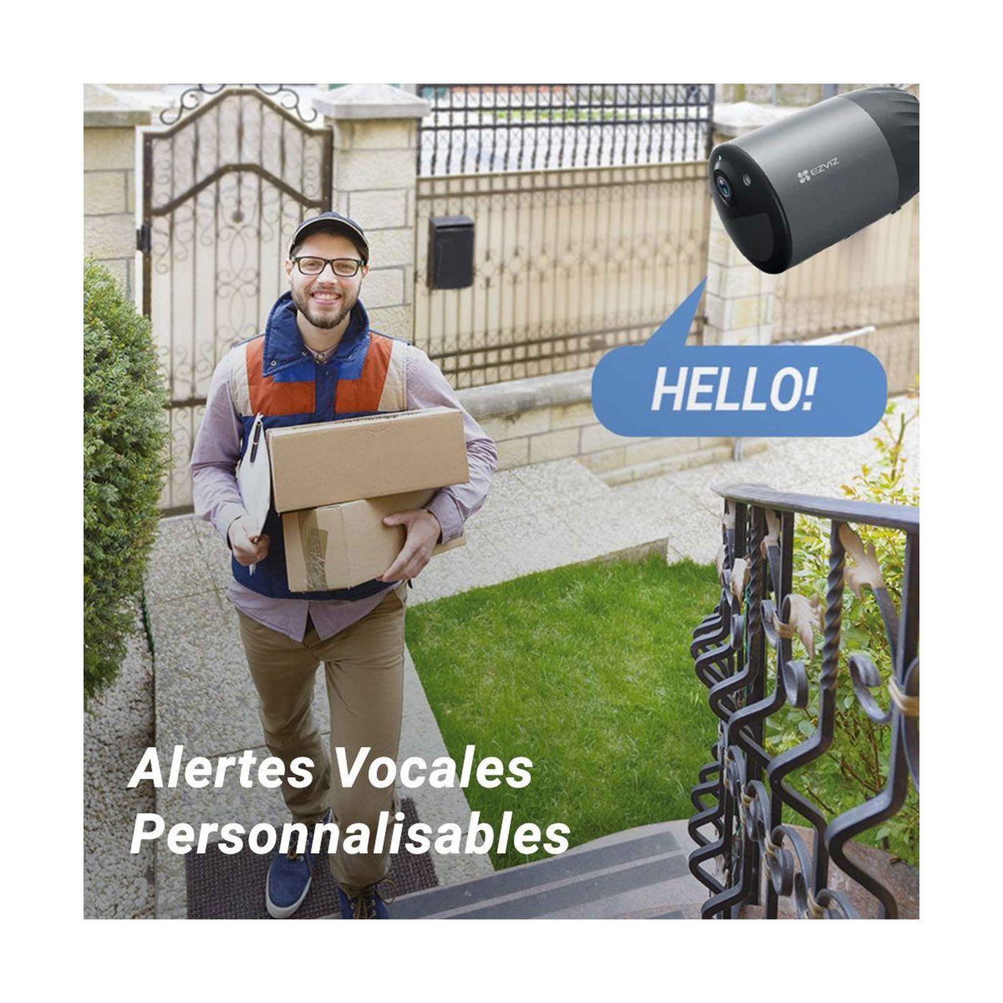 Voir la diapositive 4 : EZVIZ Caméra de surveillance Wifi sur batterie BC1C 4K pro kit