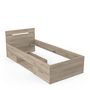 Voir la diapositive 6 : Lit  90x200cm 2 tiroirs 1 niche de rangement GANDY