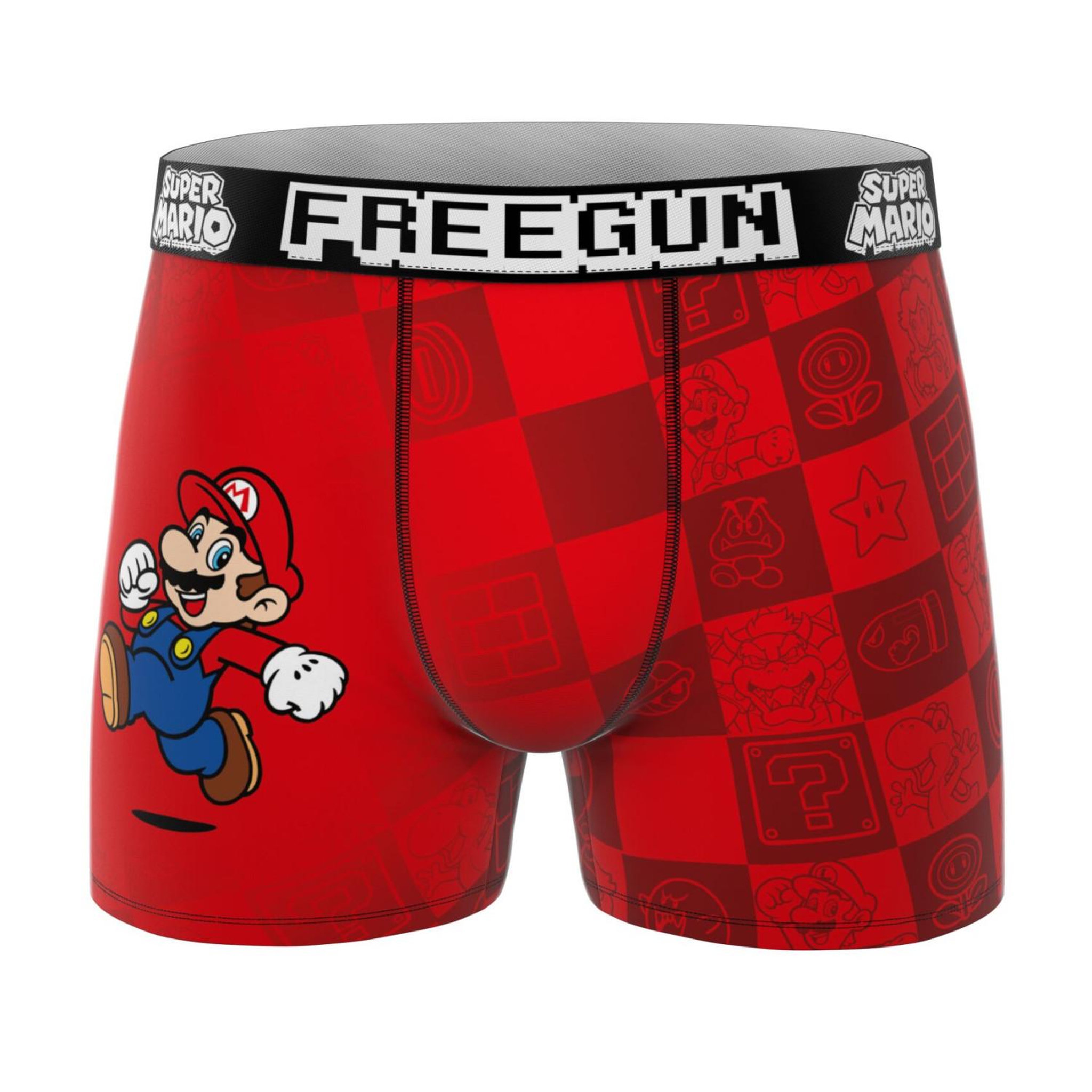 Voir la diapositive 5 : FREEGUN Lot de 3 boxers homme super mario bros
