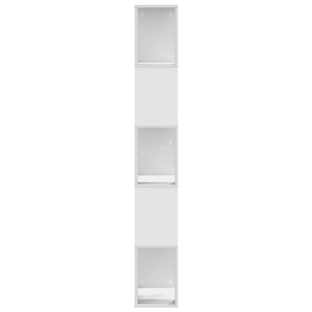 VIDAXL Bibliotheque 5 niveaux blanc 45x23,5x162,5 cm bois d'ingenierie