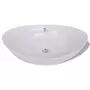 VIDAXL Lavabo ovale en ceramique avec trop plein 59 x 38,5 cm