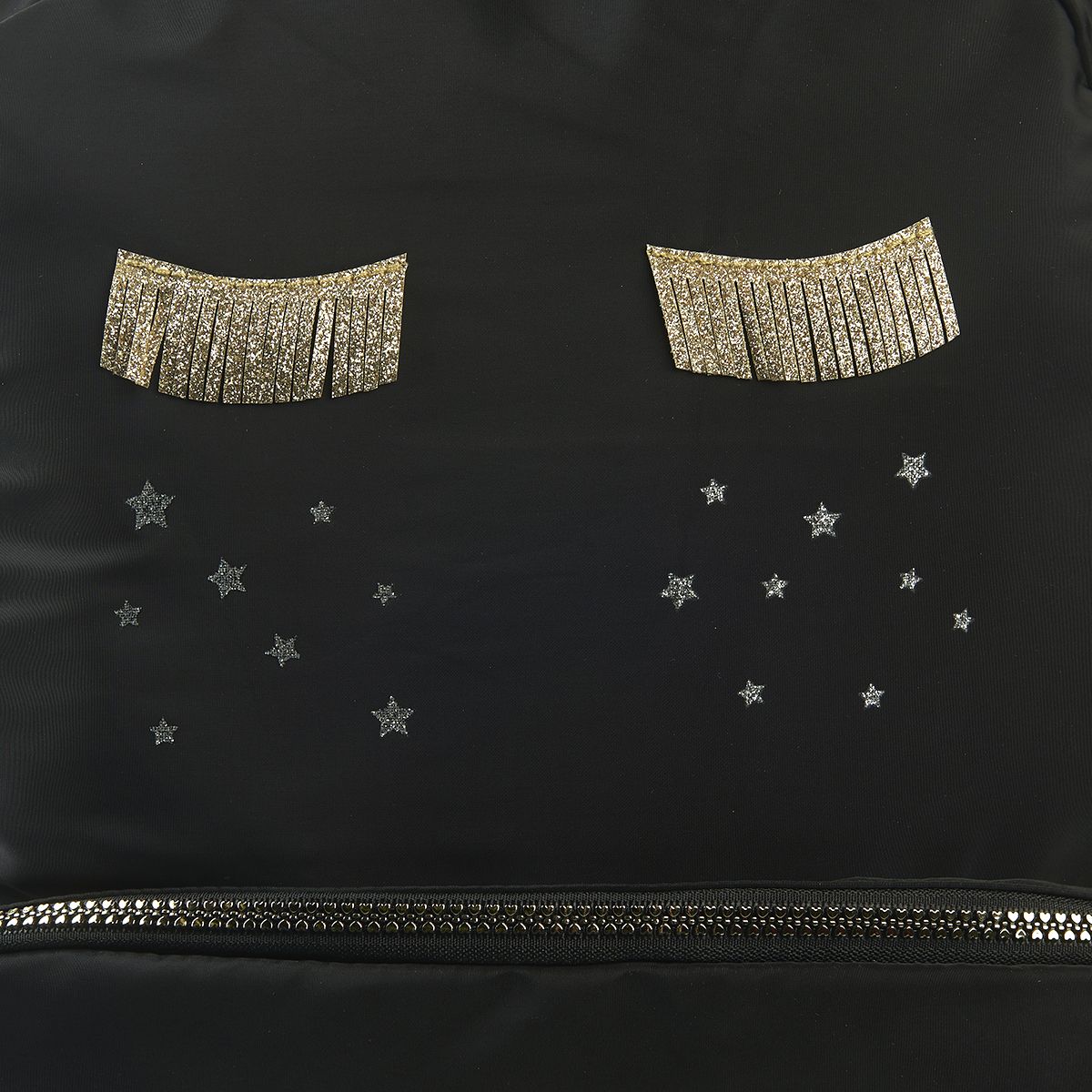 Smiley Sac à dos 2 compartiments noir MISS LEMONADE 